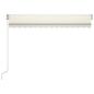 Preview: Markise Manuell Einziehbar mit LED 300x250 cm Creme