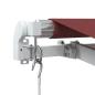 Preview: Markise Manuell mit LED Weinrot 400x350 cm