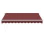 Preview: Markise Manuell mit LED Weinrot 300x250 cm