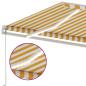 Preview: Markise Manuell Einziehbar mit LED 450x300 cm Gelb Weiß