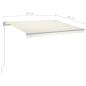 Preview: Markise Manuell Einziehbar mit LED 350x250 cm Creme