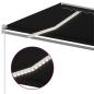 Preview: Markise Manuell Einziehbar mit LED 450x300 cm Anthrazit