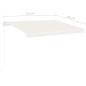 Preview: Markise Manuell Einziehbar mit LED 350x250 cm Creme