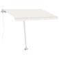 Preview: Markise Manuell Einziehbar mit LED 350x250 cm Creme