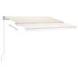 Preview: Markise Manuell Einziehbar mit LED 350x250 cm Creme