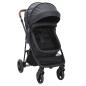 Preview: 2-in-1 Kinderwagen Anthrazit und Schwarz Stahl