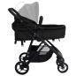 Preview: 2-in-1 Kinderwagen Anthrazit und Schwarz Stahl