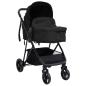 Preview: 2-in-1 Kinderwagen Anthrazit und Schwarz Stahl