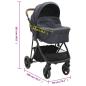 Preview: 2-in-1 Kinderwagen Anthrazit und Schwarz Stahl