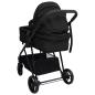 Preview: 2-in-1 Kinderwagen Anthrazit und Schwarz Stahl