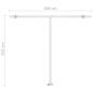Preview: Markise Manuell Einziehbar mit LED 300x250 cm Orange und Braun