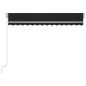 Preview: Markise Manuell Einziehbar mit LED 350x250 cm Anthrazit
