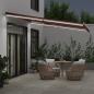 Preview: Markise Manuell mit LED Braun 400x350 cm