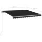 Preview: Markise Manuell Einziehbar mit LED 300x250 cm Anthrazit