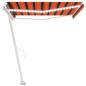 Preview: Markise Manuell Einziehbar mit LED 450x300 cm Orange Braun