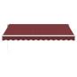 Preview: Markise Manuell mit LED Weinrot 350x250 cm
