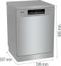 Preview: Gorenje GS643C90X G400 Standgeschirrspüler, 60 cm breit, 16 Maßgedecke, Startzeitvorwahl, FlexUse, TotalDry, silber