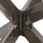 Preview: ARDEBO.de - Esstischbein in Spinnenform Naturstahl 85x85x(72-73) cm Stahl