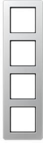 Preview: ARDEBO.de Jung AF584BFAL Rahmen A flow, 4-fach, Thermoplast bruchsicher, aluminium