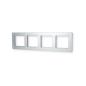 Preview: Jung AF584BFAL Rahmen A flow, 4-fach, Thermoplast bruchsicher, aluminium