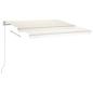 Preview: Markise Manuell Einziehbar mit LED 450x300 cm Creme