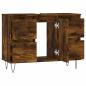 Preview: Badschrank Räuchereiche 80x33x60 cm Holzwerkstoff