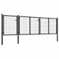 Preview: Gartentor Stahl 400 x 100 cm Anthrazit