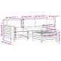 Preview: 4-tlg. Garten-Lounge-Set mit Kissen Massivholz Douglasie