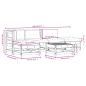 Preview: 6-tlg. Garten-Lounge-Set mit Kissen Massivholz Douglasie