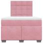 Preview: Boxspringbett mit Matratze Rosa 120x200 cm Samt