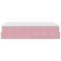 Preview: Ottoman-Bett mit Matratze Rosa 120x200 cm Samt