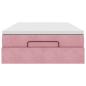 Preview: Ottoman-Bett mit Matratze Rosa 120x200 cm Samt
