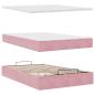 Preview: Ottoman-Bett mit Matratze Rosa 120x200 cm Samt