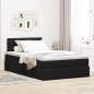 Preview: Ottoman-Bett mit Matratze Schwarz 120x200 cm Samt