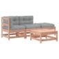 Preview: 4-tlg. Garten-Lounge-Set mit Kissen Massivholz Douglasie