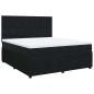 Preview: Boxspringbett mit Matratze Schwarz 180x200 cm Samt