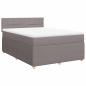 Preview: Boxspringbett mit Matratze Taupe 160x200 cm Stoff