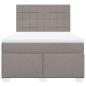 Preview: Boxspringbett mit Matratze Taupe 160x200 cm Stoff