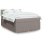 Preview: ARDEBO.de - Boxspringbett mit Matratze Taupe 160x200 cm Stoff