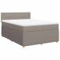 Preview: Boxspringbett mit Matratze Taupe 160x200 cm Stoff