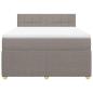 Preview: Boxspringbett mit Matratze Taupe 160x200 cm Stoff