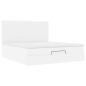 Preview: Ottoman-Bett mit Matratze & LEDs Weiß 180x200 cm Kunstleder