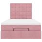 Preview: Ottoman-Bett mit Matratzen Rosa 120x200 cm Samt