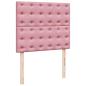 Preview: Ottoman-Bett mit Matratzen Rosa 120x200 cm Samt