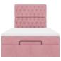 Preview: Ottoman-Bett mit Matratzen Rosa 120x200 cm Samt