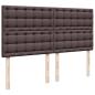 Preview: Ottoman-Bett mit Matratze & LEDs Dunkelbraun 160x200 cm Stoff