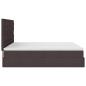 Preview: Ottoman-Bett mit Matratze & LEDs Dunkelbraun 160x200 cm Stoff
