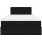 Preview: Ottoman-Bett mit Matratze Schwarz 120x200 cm Samt