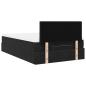 Preview: Ottoman-Bett mit Matratze Schwarz 120x200 cm Samt