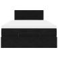 Preview: Ottoman-Bett mit Matratze & LEDs Schwarz 120x200 cm Samt